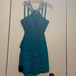Size 10 Teal Jolene Mini Dress